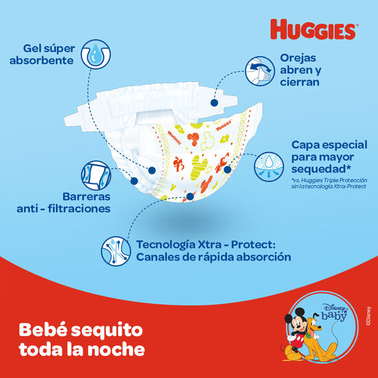 PAÑAL HUGGIES PROTECT PLUS G x 60